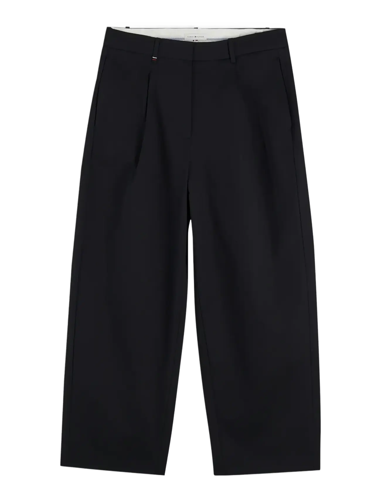 Tommy Hilfiger - COTTON BARREL PLEATED CHINO - chino-püksid - black - 1