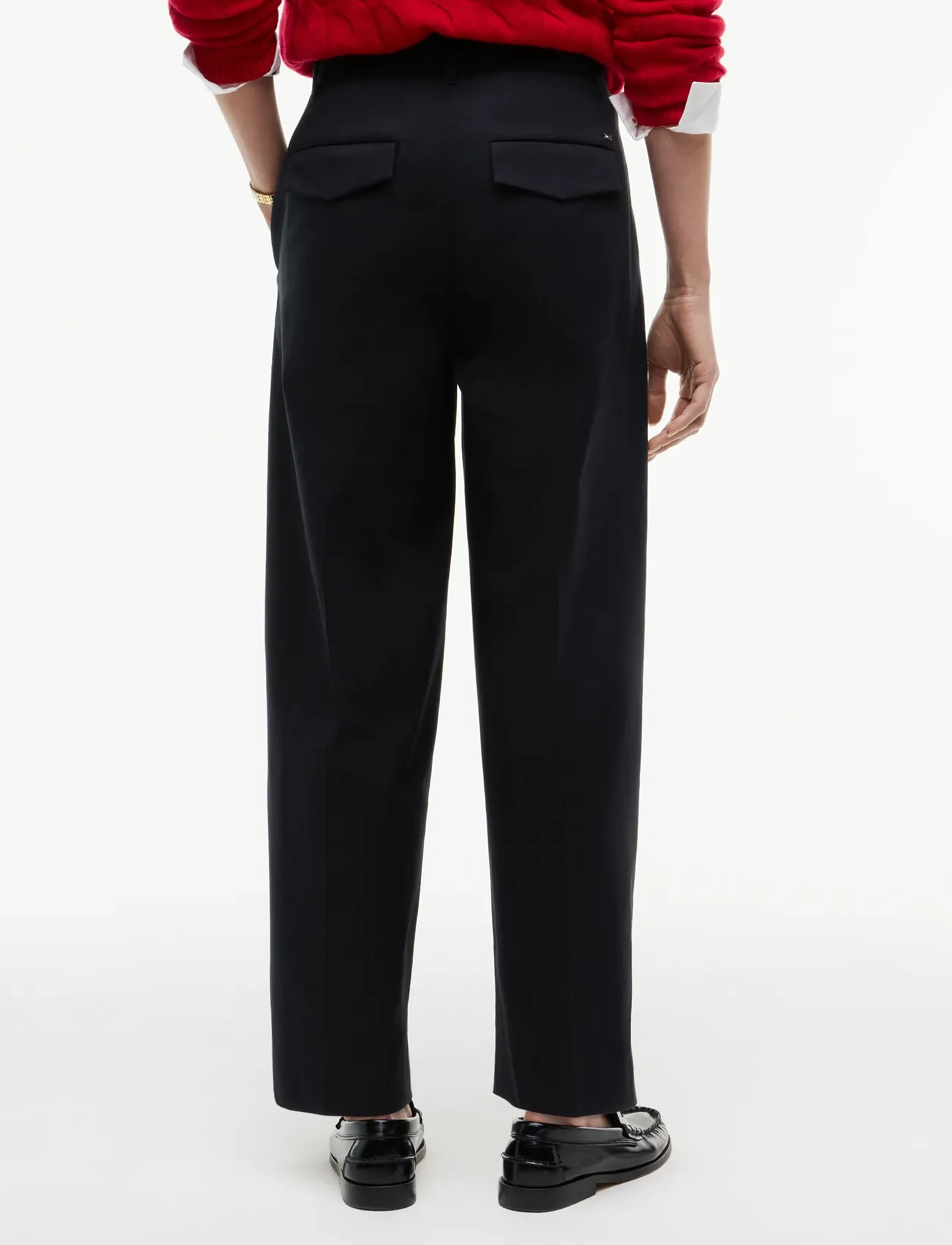 Tommy Hilfiger - COTTON BARREL PLEATED CHINO - chino-püksid - black - 2