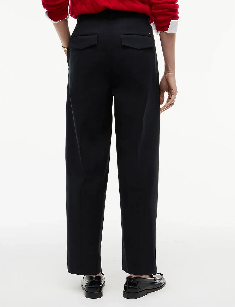 Tommy Hilfiger - COTTON BARREL PLEATED CHINO - chino-püksid - black - 2