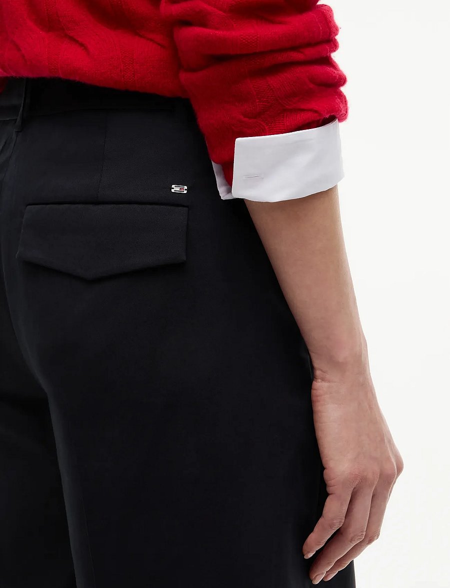 Tommy Hilfiger - COTTON BARREL PLEATED CHINO - chino-püksid - black - 4