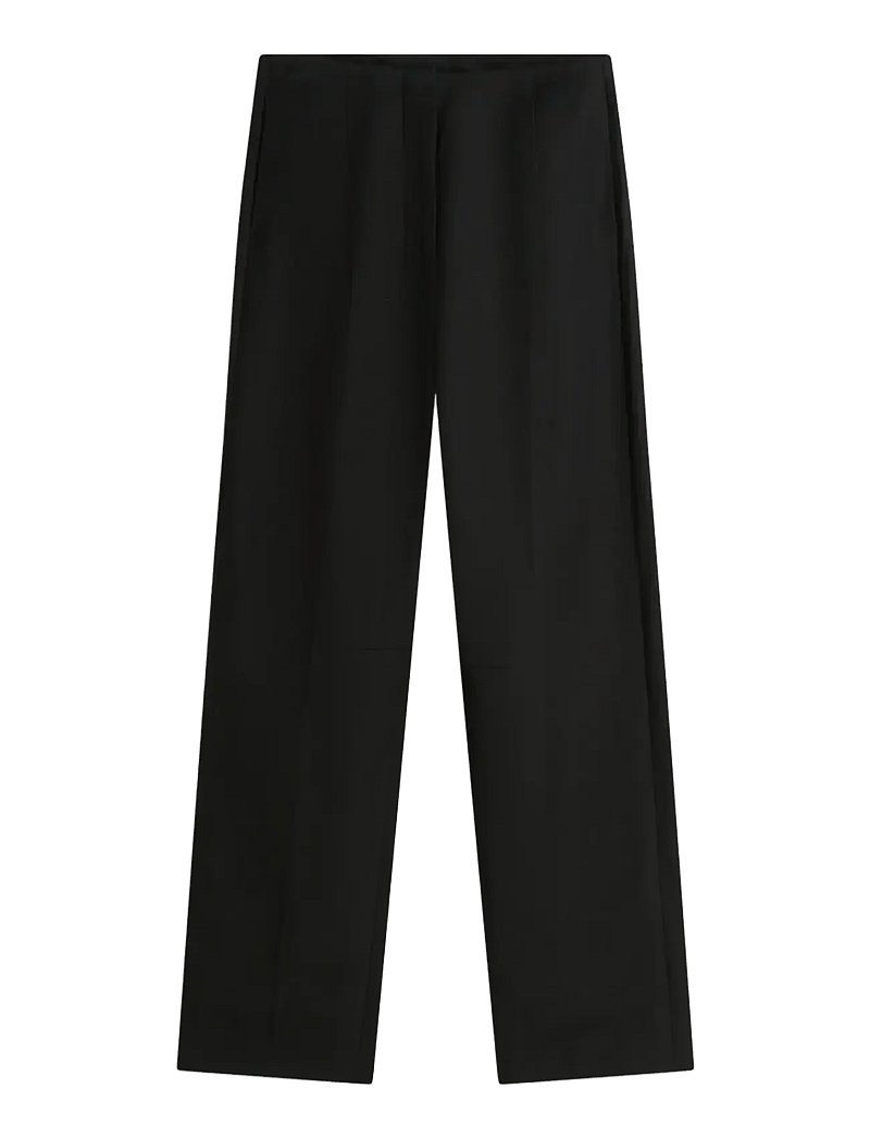 Tommy Hilfiger - LINEN/VIS BARREL PANT - barrel-bukser - black - 1