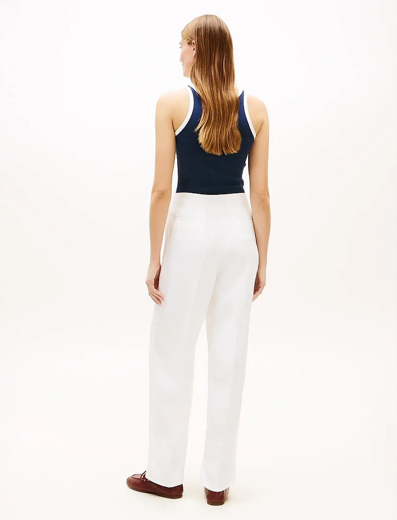 Tommy Hilfiger - LINEN/VIS BARREL PANT - barrel-bukser - th optic white - 2