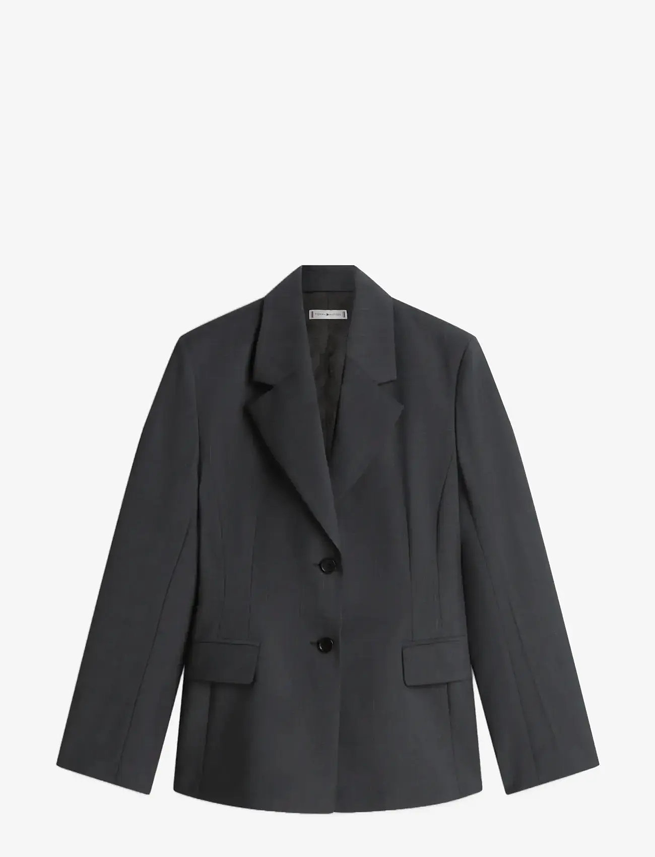 Tommy Hilfiger - WOOL BLEND CHECK WAISTED BLAZER - enkeltradede blazere - grey allover 01 - 1