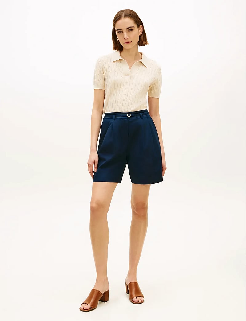 Tommy Hilfiger - LINEN BLEND SHORT - hørshorts - dark night navy - 3