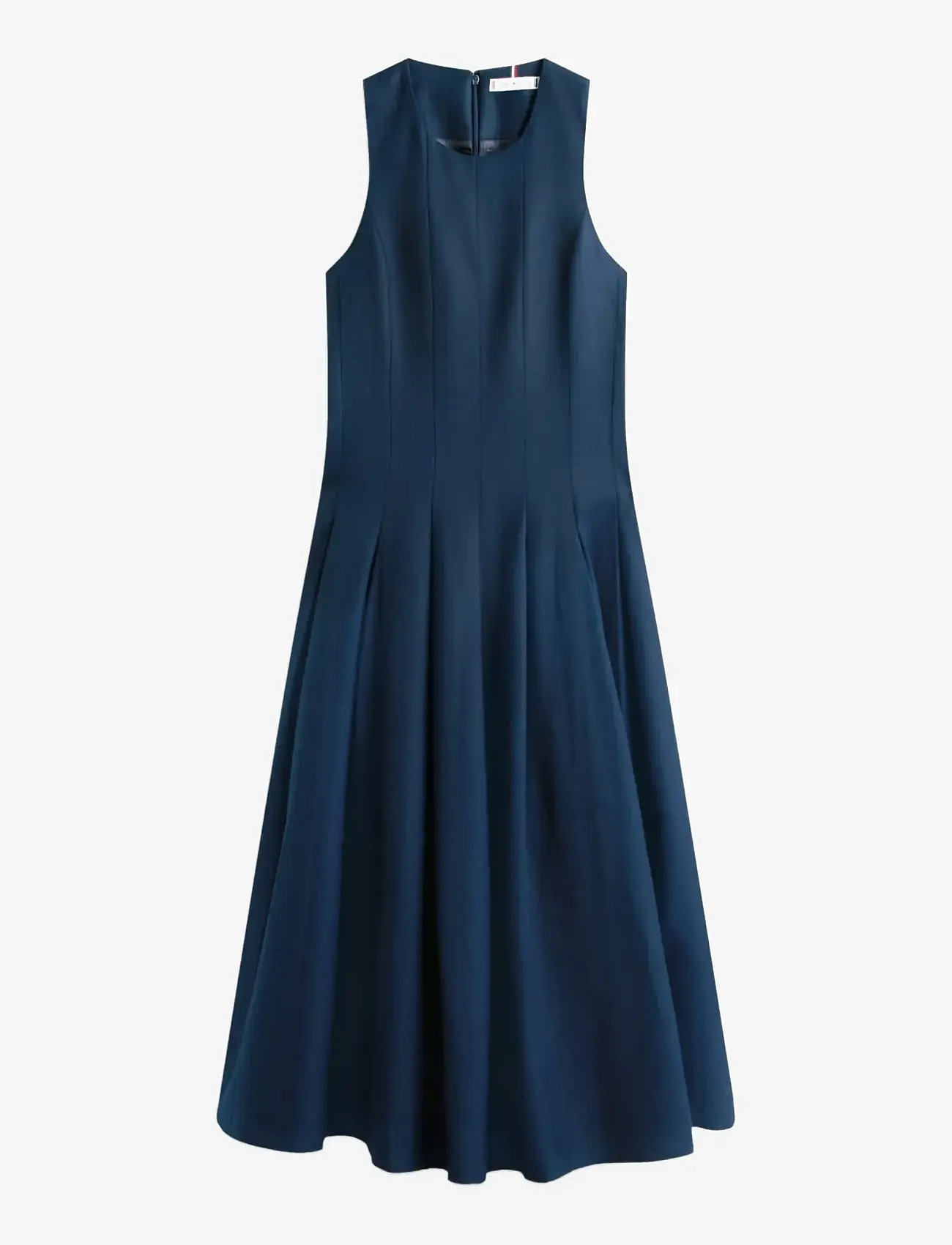 Tommy Hilfiger - LINEN BLEND HOURGLASS MIDI DRS - konfirmationstøj - dark night navy - 1