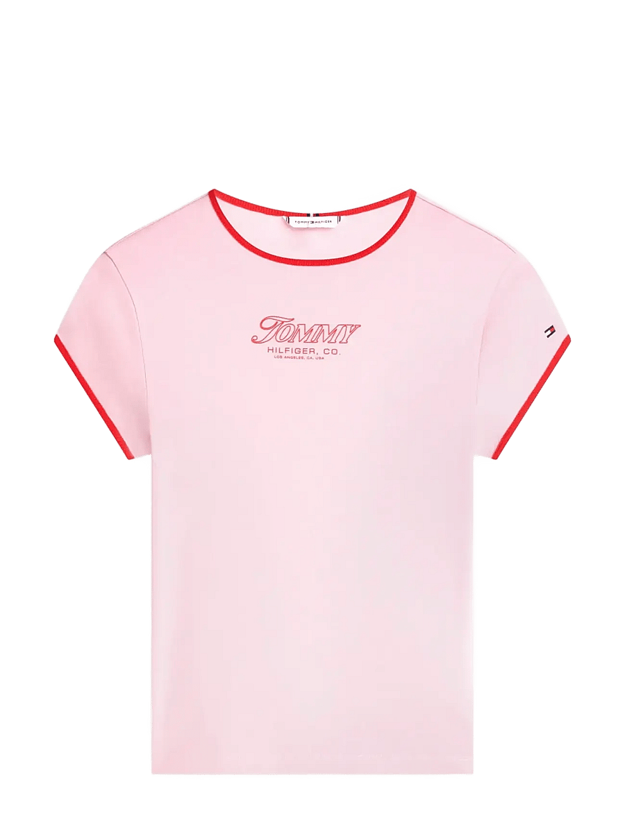 Tommy Hilfiger - TILT GRAPHIC SLIM C-NK SS TEE - t-shirts - bonita pink - 1