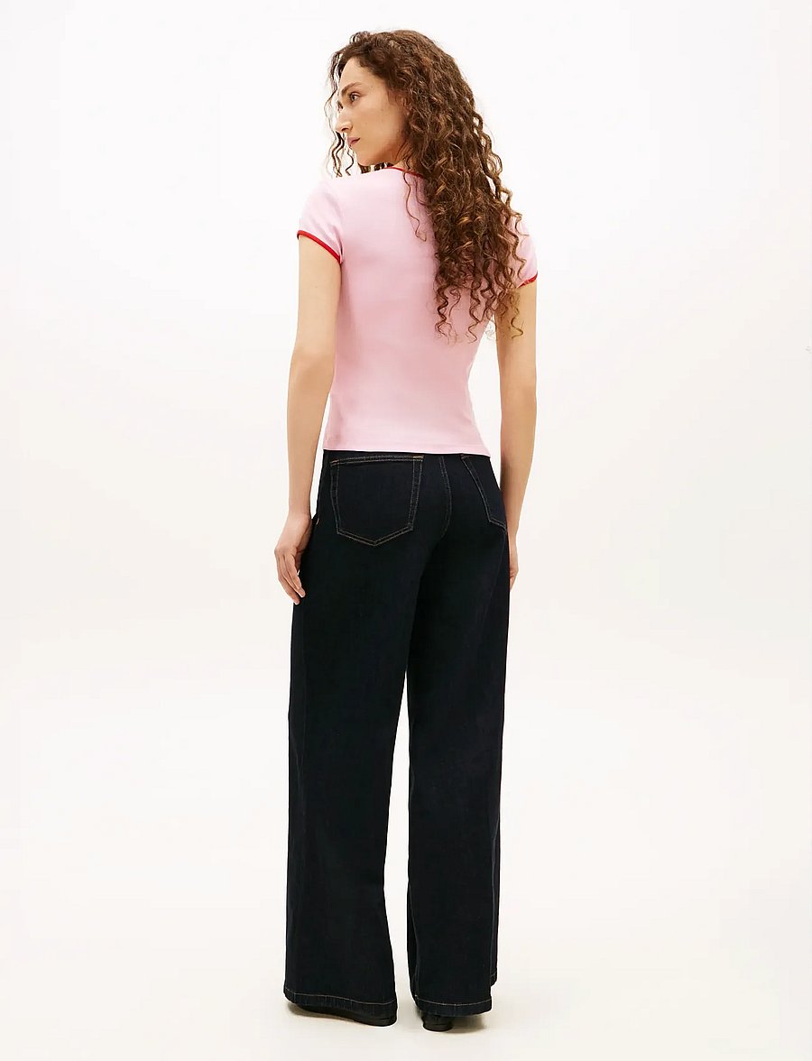 Tommy Hilfiger - TILT GRAPHIC SLIM C-NK SS TEE - t-shirts - bonita pink - 2