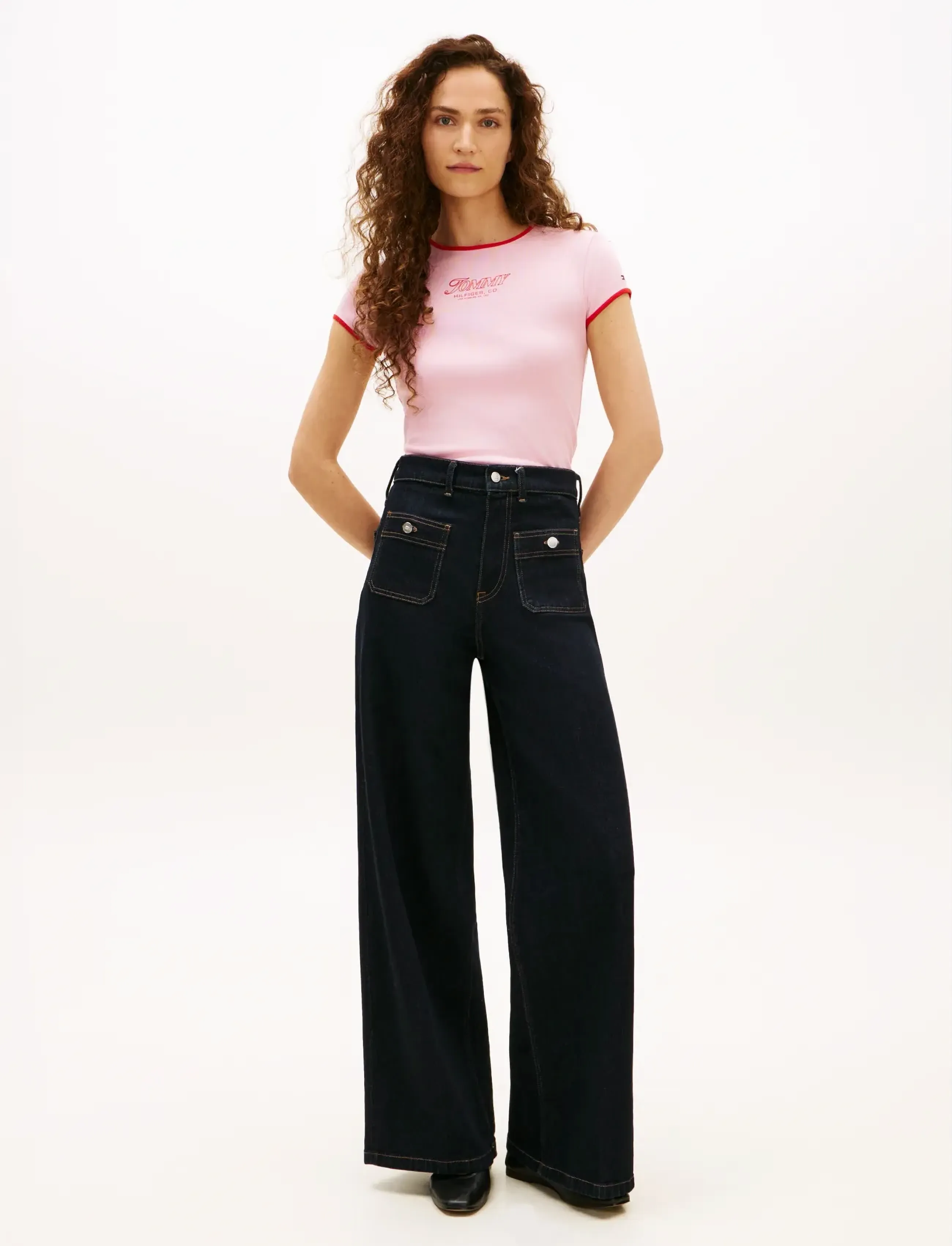 Tommy Hilfiger - TILT GRAPHIC SLIM C-NK SS TEE - t-shirts - bonita pink - 3