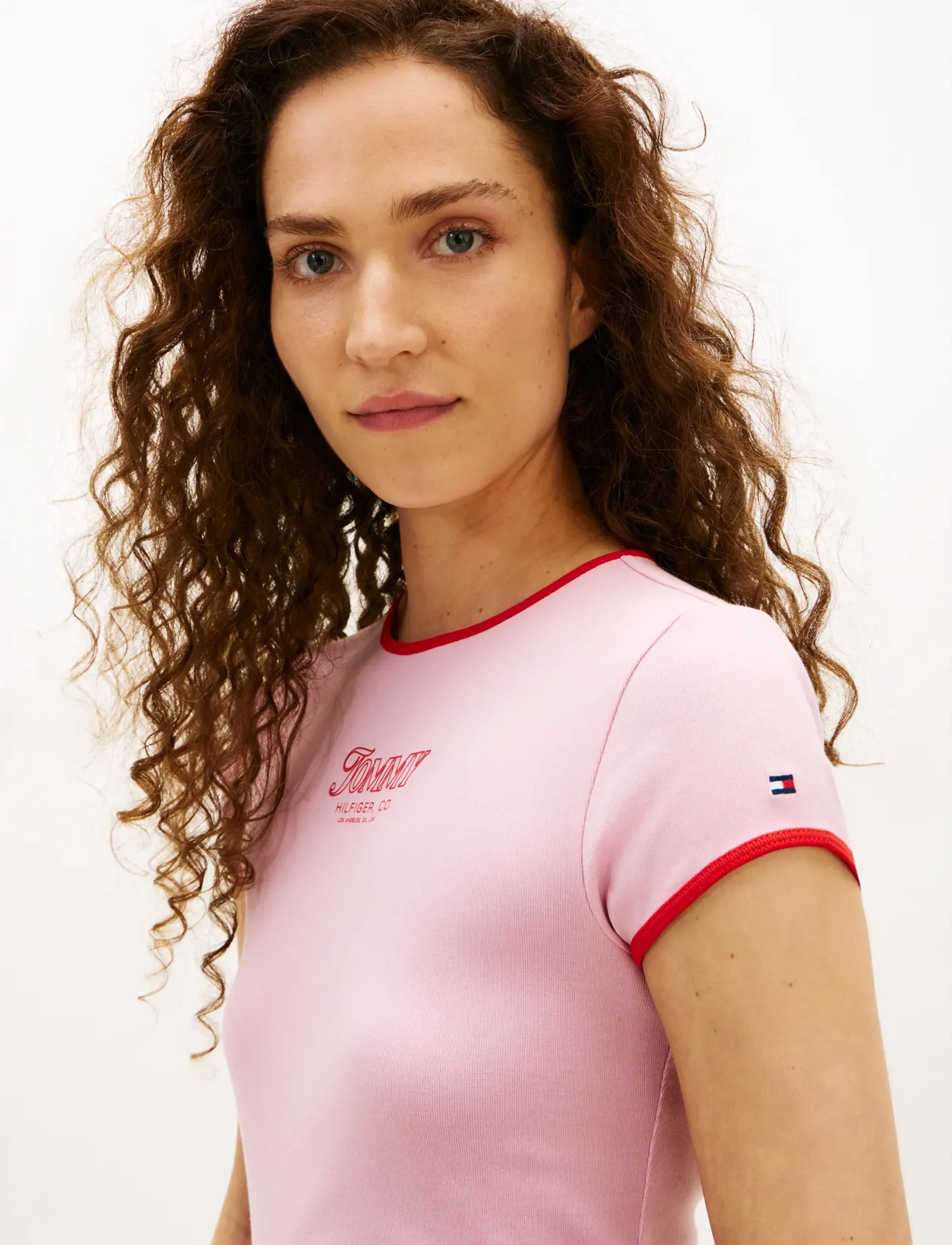 Tommy Hilfiger - TILT GRAPHIC SLIM C-NK SS TEE - t-shirts - bonita pink - 4