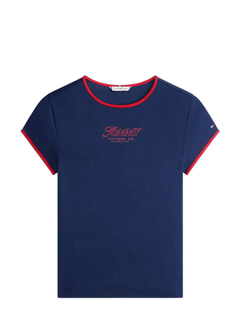Tommy Hilfiger - TILT GRAPHIC SLIM C-NK SS TEE - t-shirts - dark night navy - 1