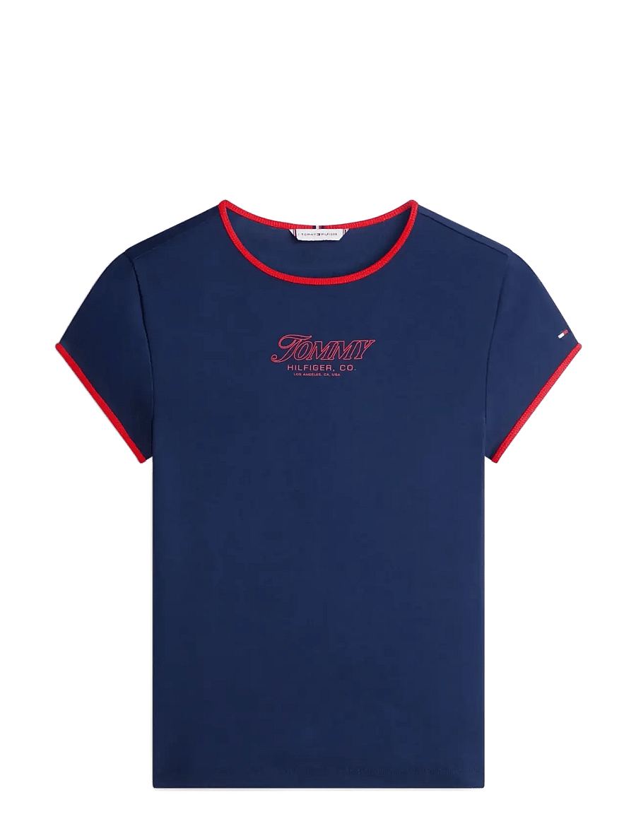 Tommy Hilfiger - TILT GRAPHIC SLIM C-NK SS TEE - t-shirts - dark night navy - 1