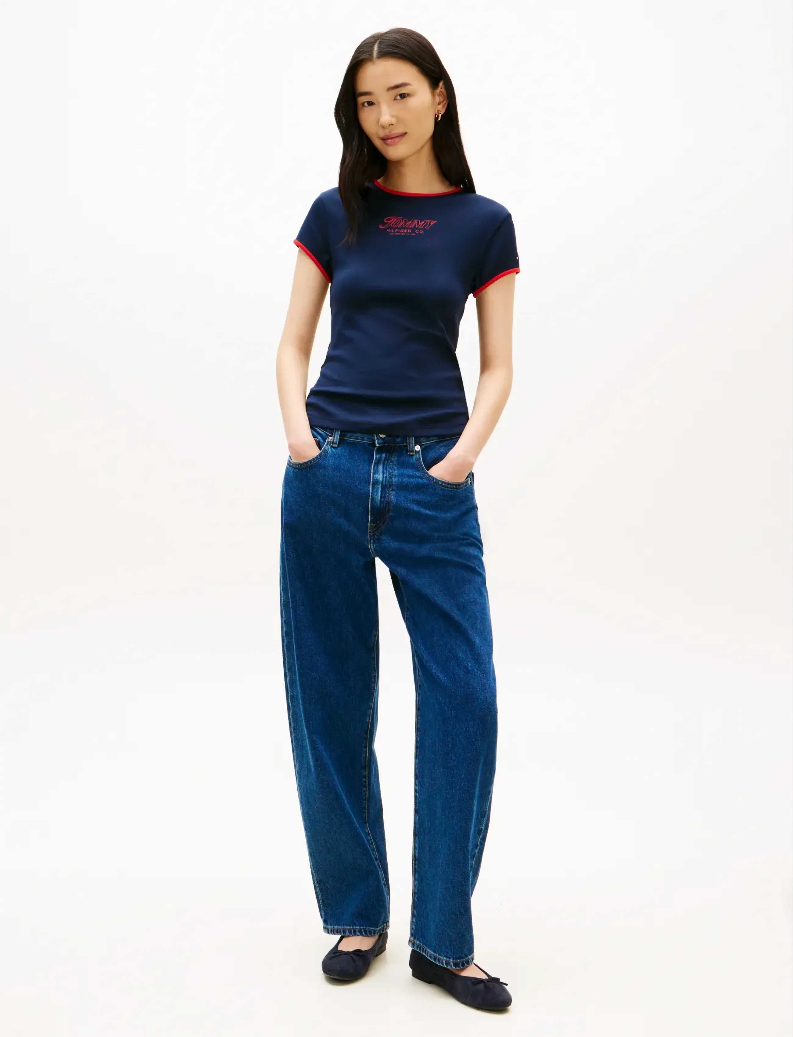TOMMY HILFIGER Tilt Graphic Slim C-Nk Ss Tee blusar dam – bild 3