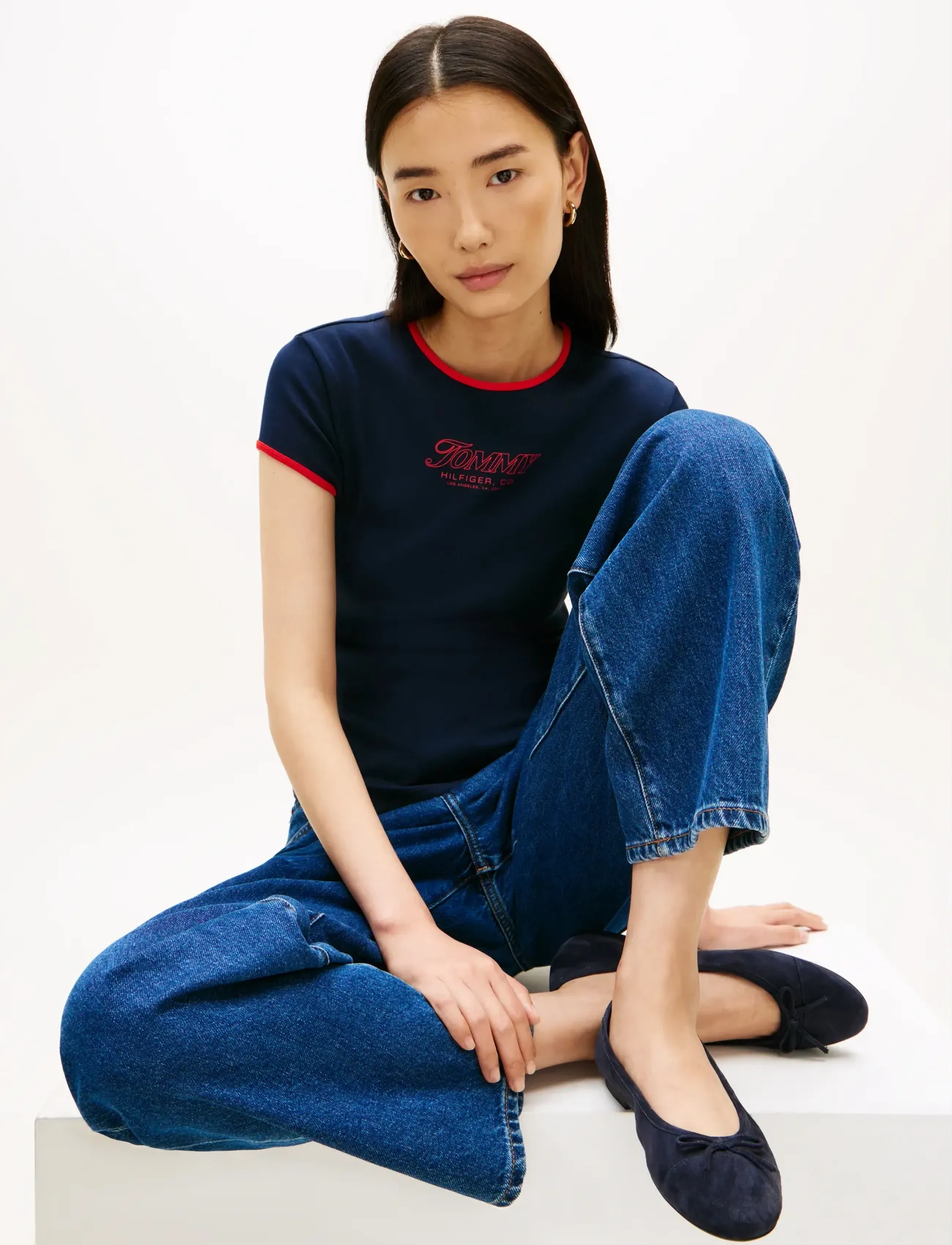 TOMMY HILFIGER Tilt Graphic Slim C-Nk Ss Tee blusar dam – bild 4