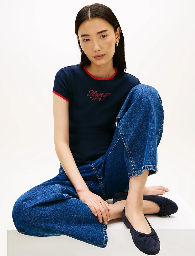 Tommy Hilfiger - TILT GRAPHIC SLIM C-NK SS TEE - t-shirts - dark night navy - 4