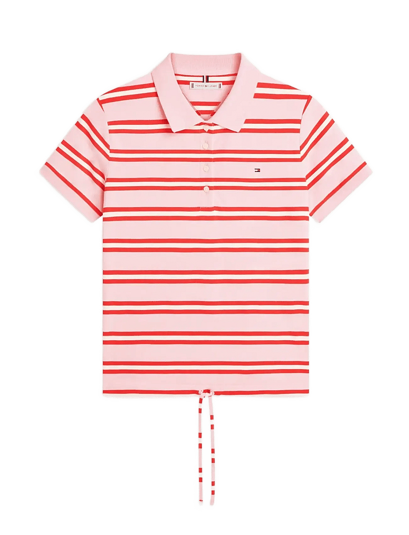 Tommy Hilfiger - MULTISTRIPE MODERN SS POLO - poloer - preppy stripe bonita pink fireworks - 1