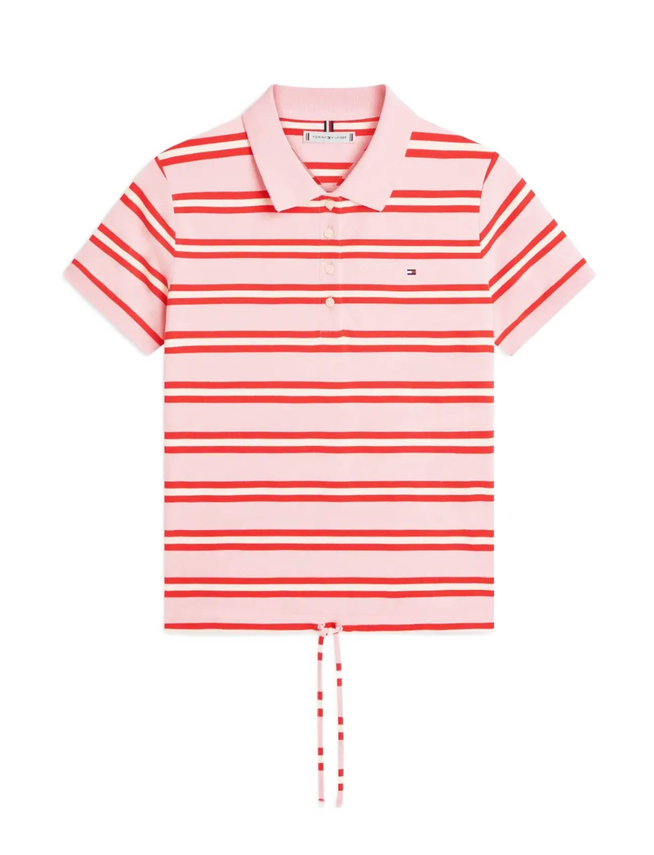 Tommy Hilfiger MULTISTRIPE MODERN SS POLO - Kampagne - PREPPY STRIPE BONITA PINK FIREWORKS / pink/rose