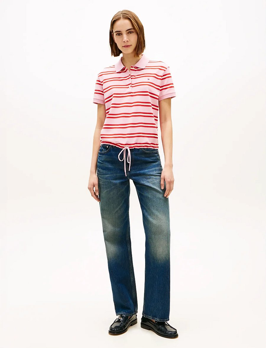 Tommy Hilfiger - MULTISTRIPE MODERN SS POLO - pikéer - preppy stripe bonita pink fireworks - 3