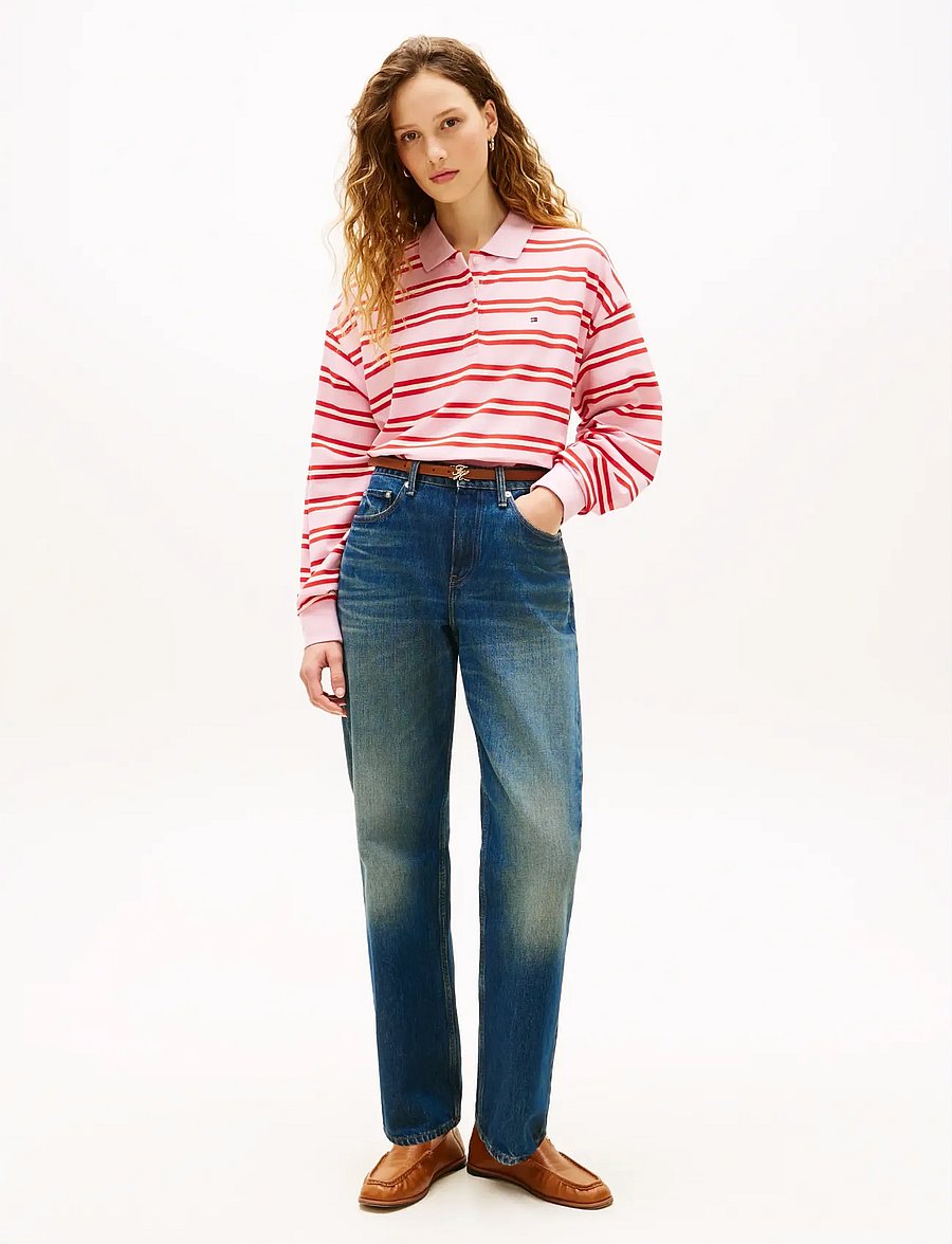Tommy Hilfiger - MULTISTRIPE MODERN LS POLO - preppy stripe bonita pink fireworks - 3