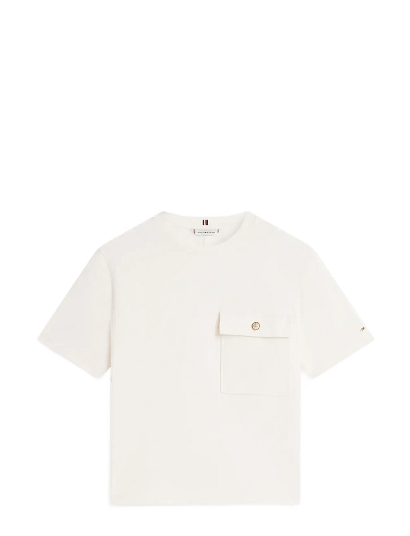 Tommy Hilfiger - GOLD BUTTON LONG SS TEE - t-shirts - calico - 1