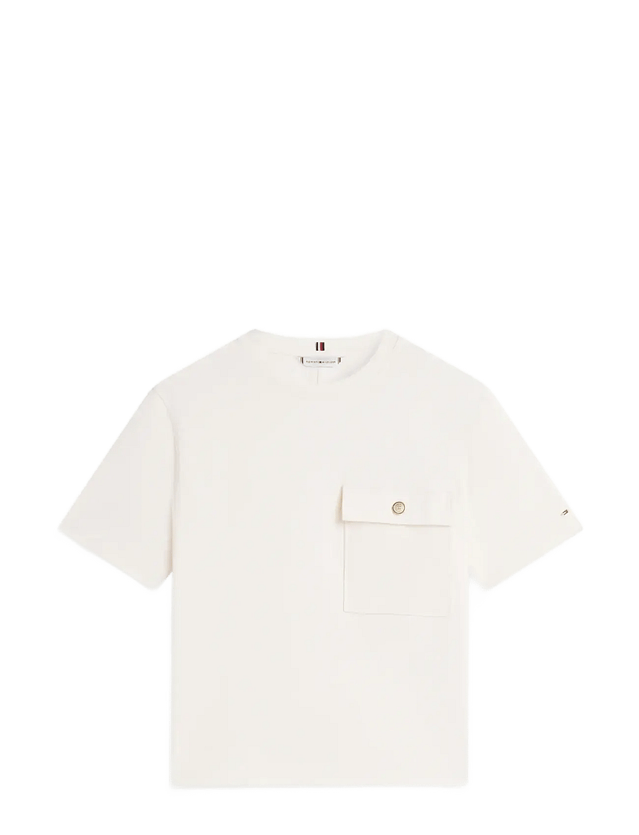 Tommy Hilfiger - GOLD BUTTON LONG SS TEE - t-shirts - calico - 1