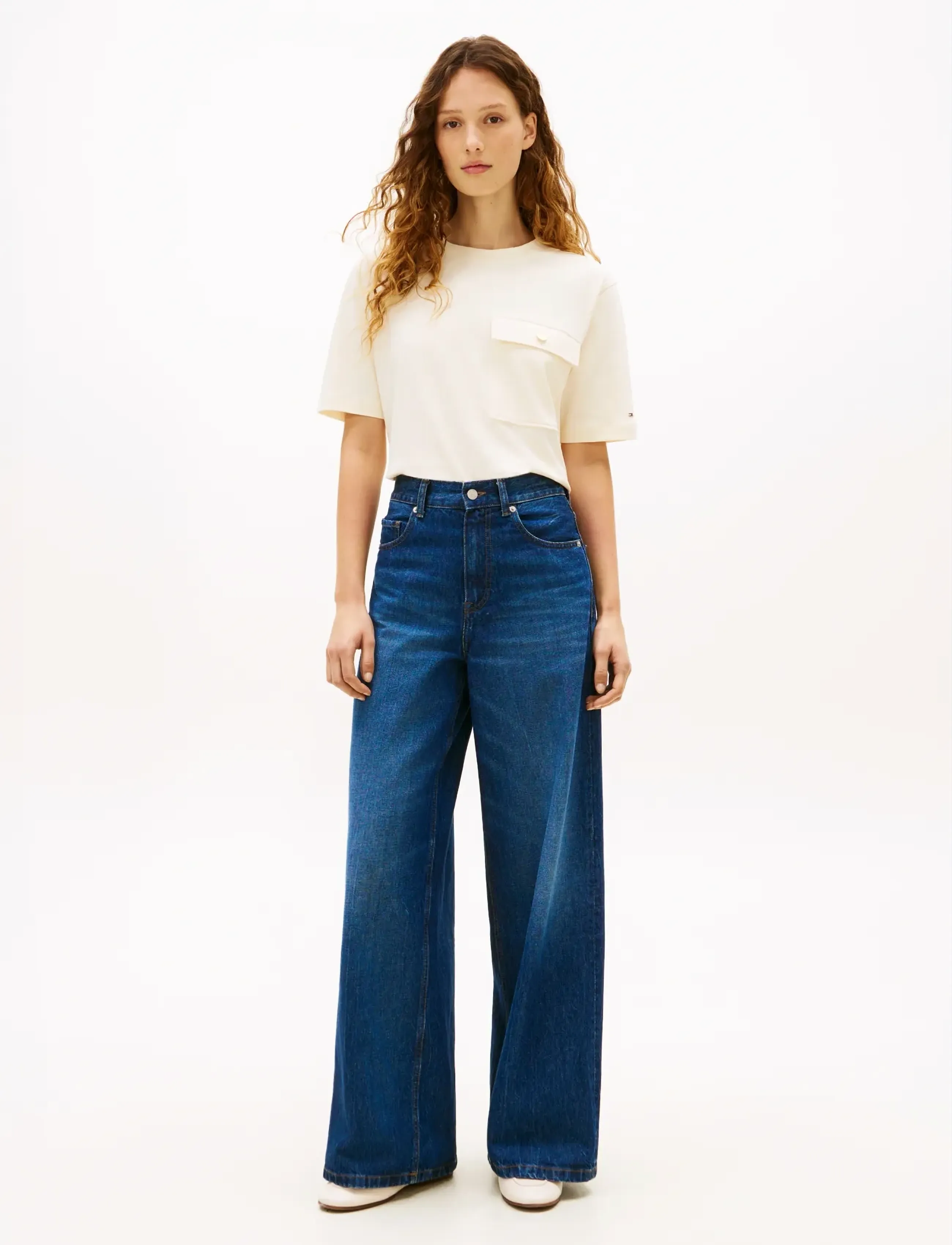 TOMMY HILFIGER Gold Button Long Ss Tee blusar dam – bild 3
