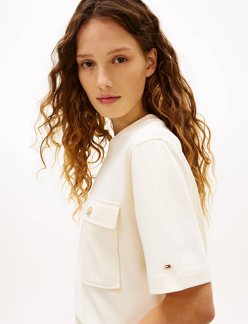 Tommy Hilfiger - GOLD BUTTON LONG SS TEE - t-shirts - calico - 4