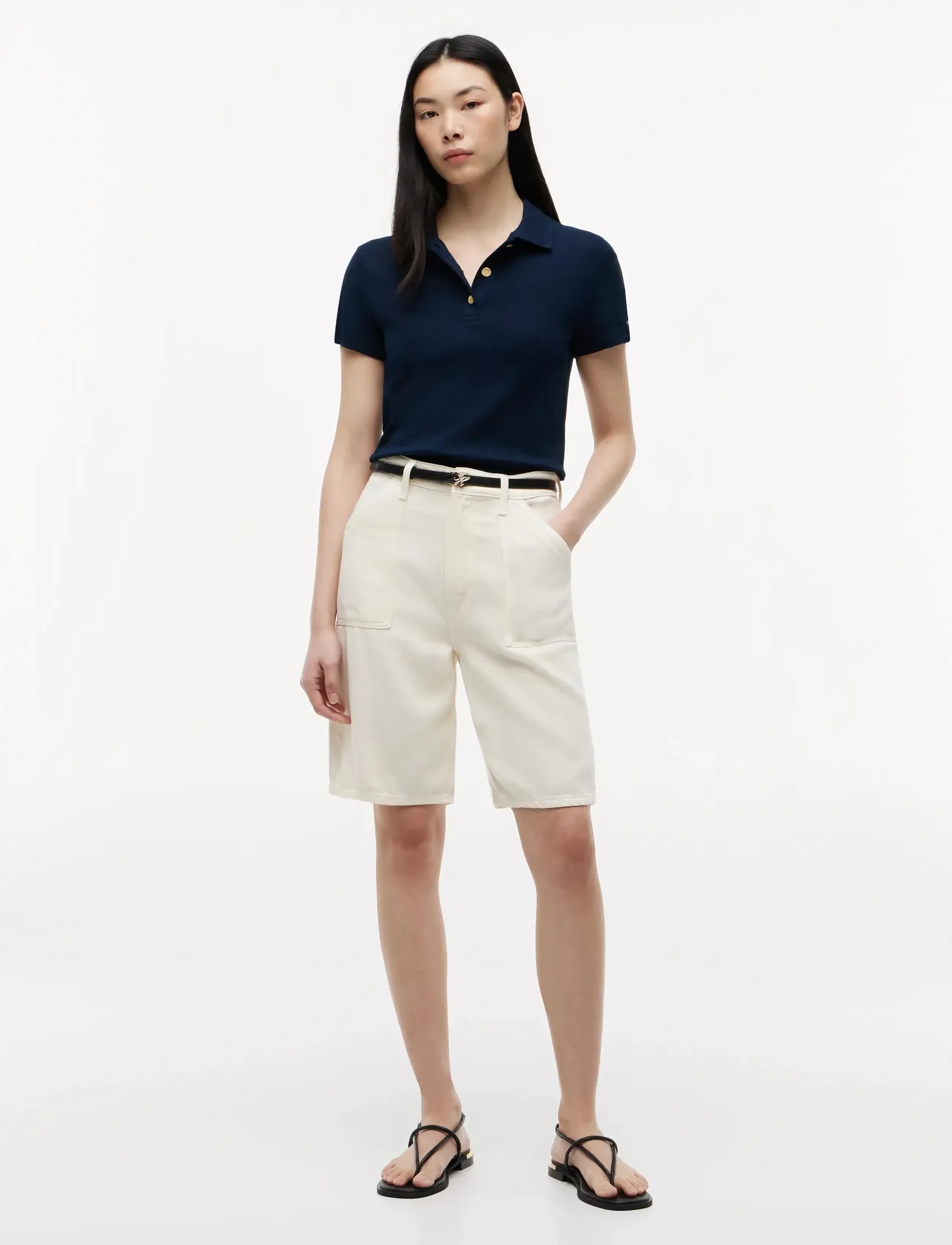 TOMMY HILFIGER Gold Button Slim Ss Polo blusar dam – bild 4