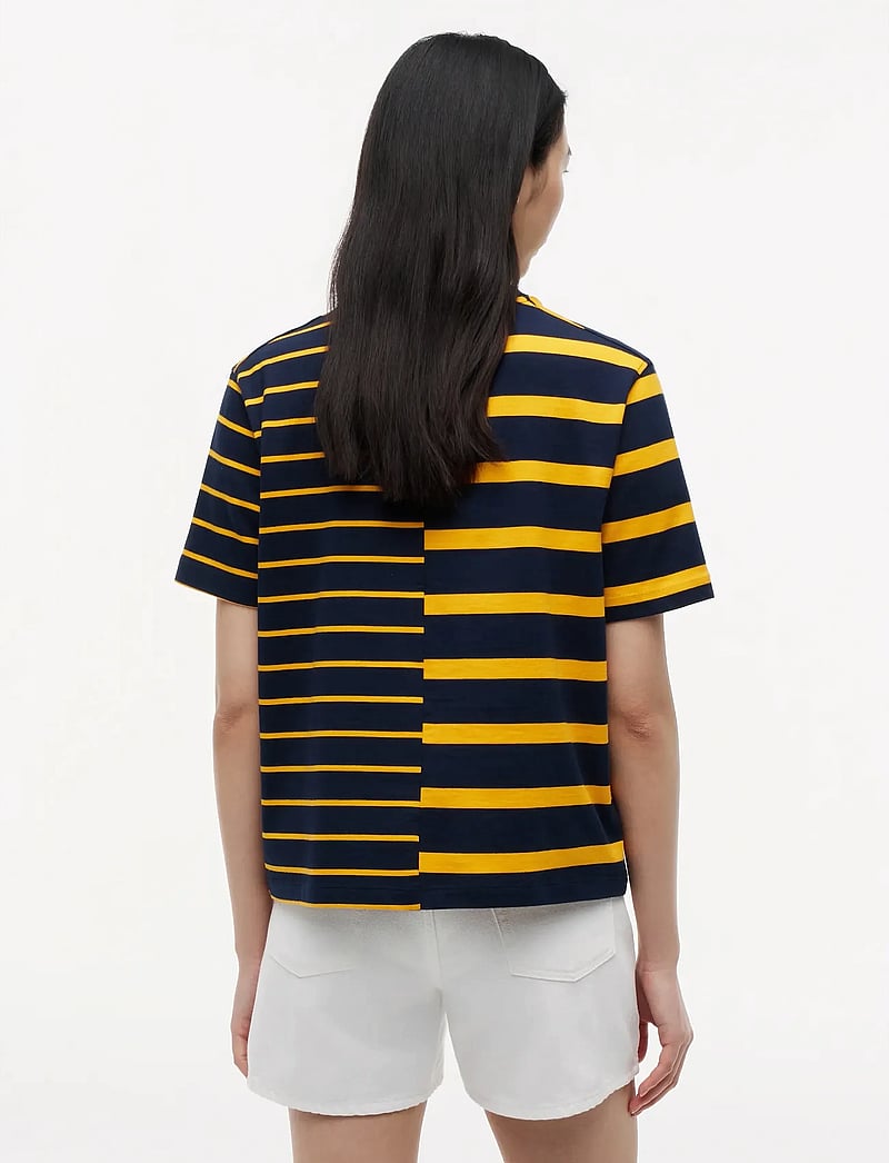 Tommy Hilfiger - TH STRIPE MIX MDRN SS TEE - t-särgid - big brt stp navy orange flash - 2