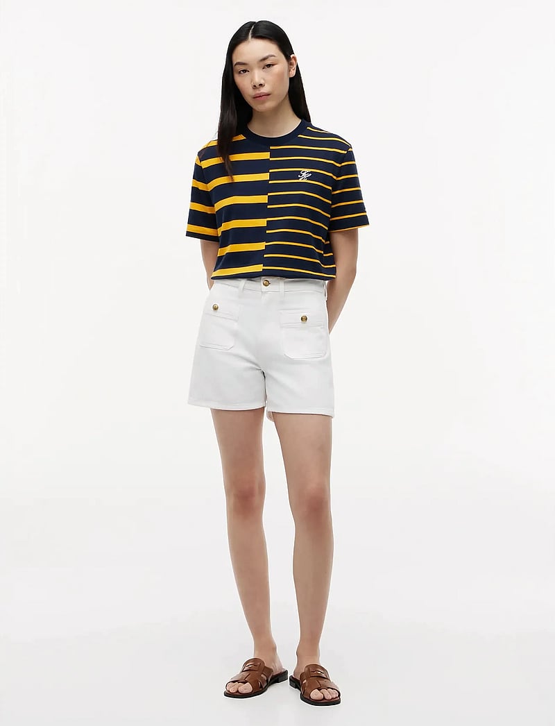 Tommy Hilfiger - TH STRIPE MIX MDRN SS TEE - t-särgid - big brt stp navy orange flash - 4
