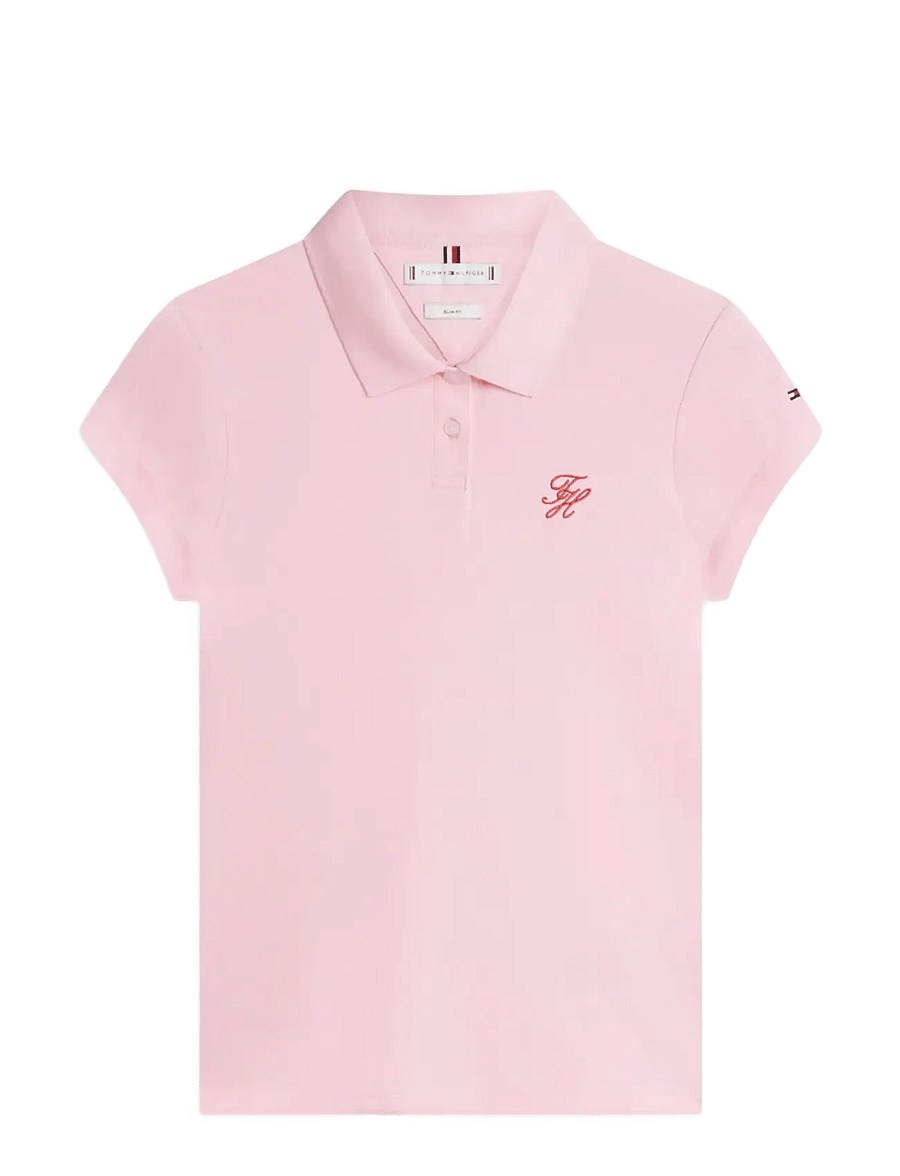 Tommy Hilfiger - TH SCRIPT SLIM SS POLO - poloer - classic pink - 1