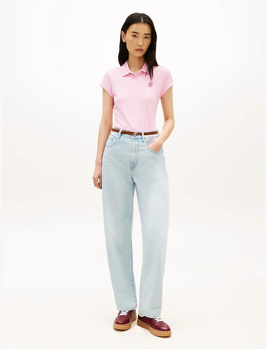 Tommy Hilfiger - TH SCRIPT SLIM SS POLO - poloer - classic pink - 3