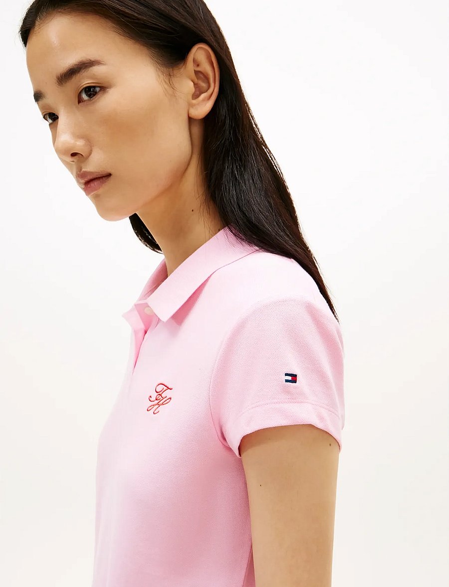 Tommy Hilfiger - TH SCRIPT SLIM SS POLO - poloer - classic pink - 4