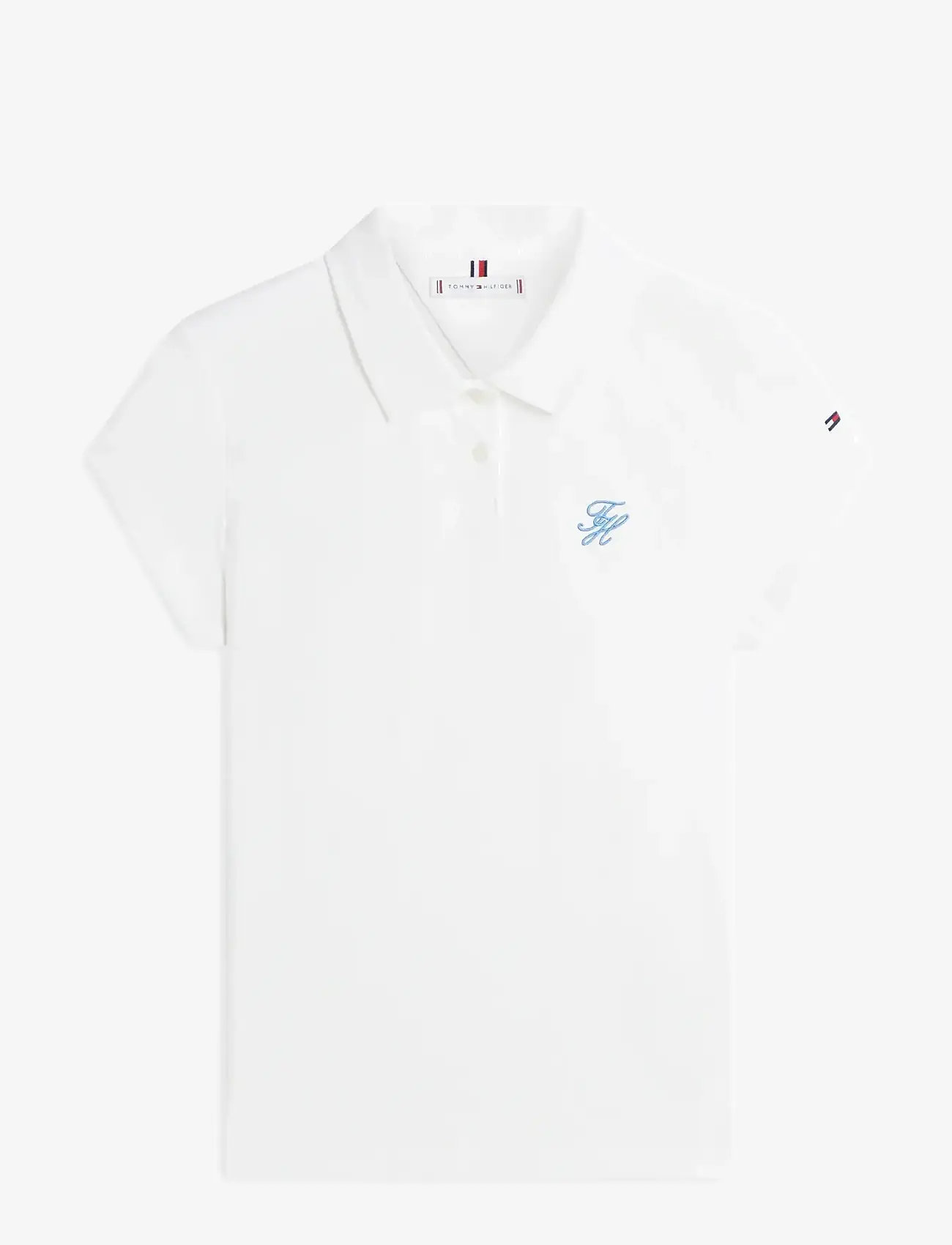Tommy Hilfiger - TH SCRIPT SLIM SS POLO - poloer - ecru - 1