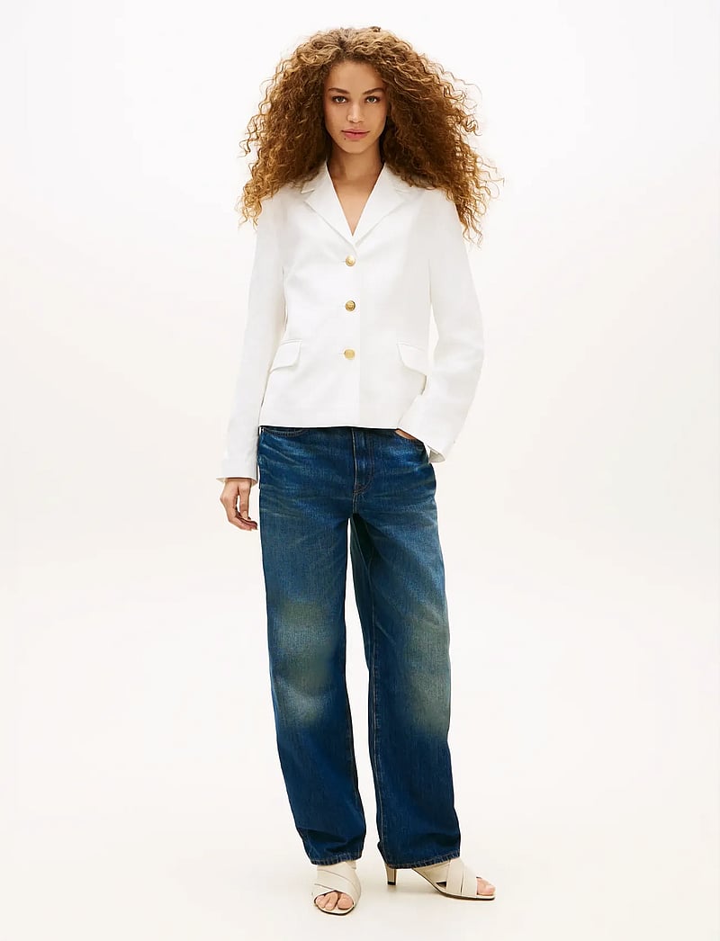 Tommy Hilfiger - LINEN BLEND SLIM BLAZER - konfirmationstøj - th optic white - 3
