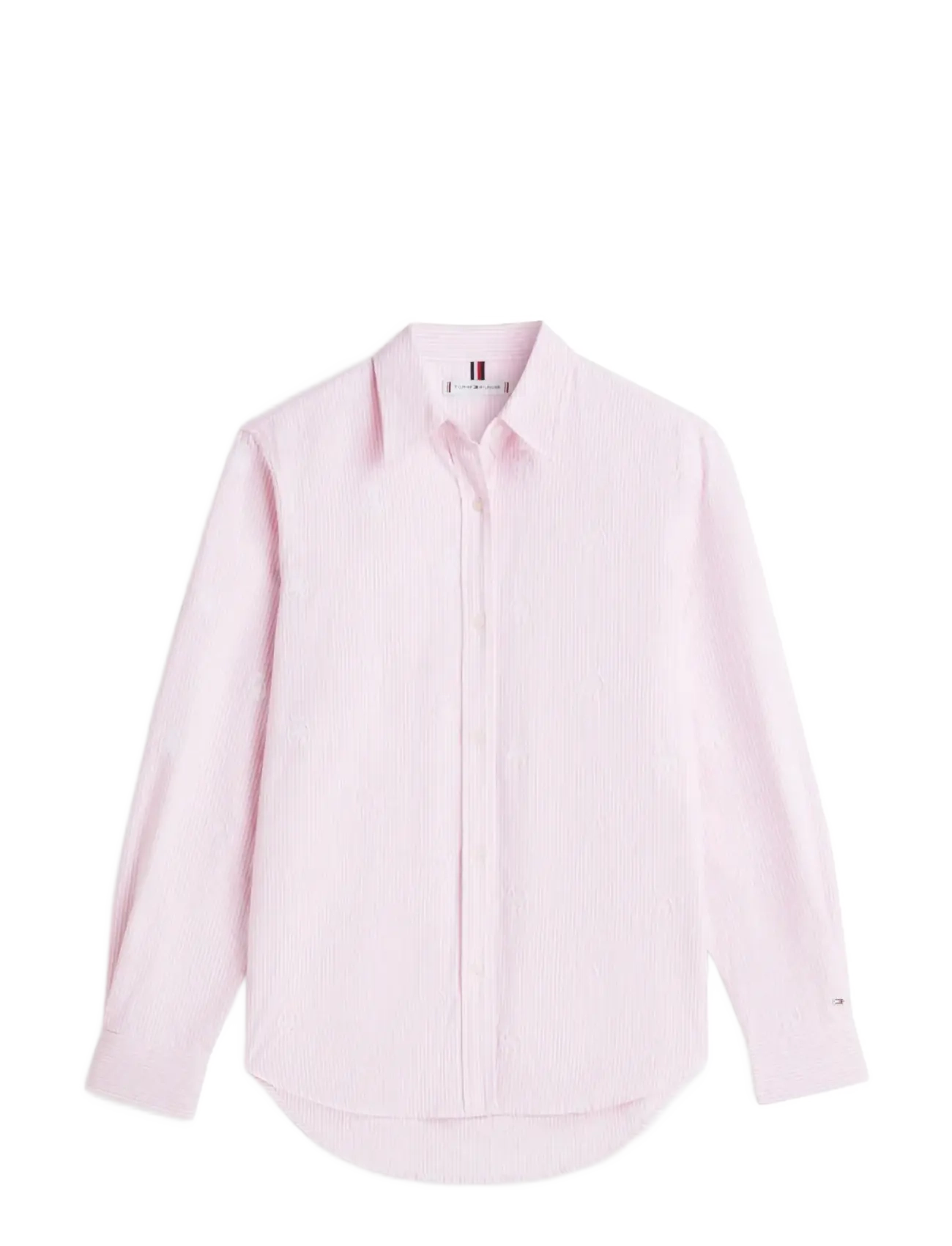 Tommy Hilfiger OXFORD AOP RELAXED SHIRT - Långärmade skjortor - CLASSIC ITHACA STP   MID PINK / pink/rose