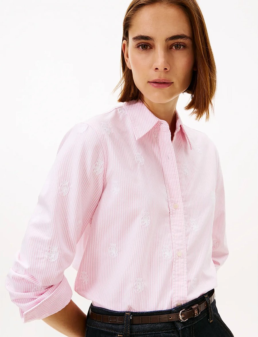 Tommy Hilfiger - OXFORD AOP RELAXED SHIRT - langærmede skjorter - classic ithaca stp mid pink - 2