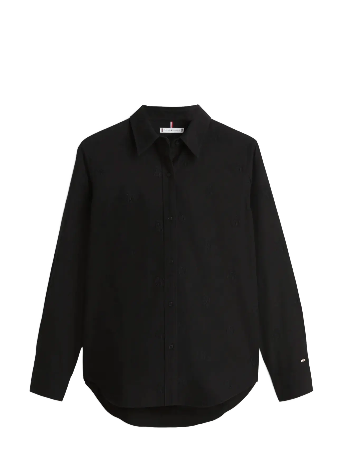 TOMMY HILFIGER Oxford Emb Relaxed Shirt Schwarz - 38 - Damen