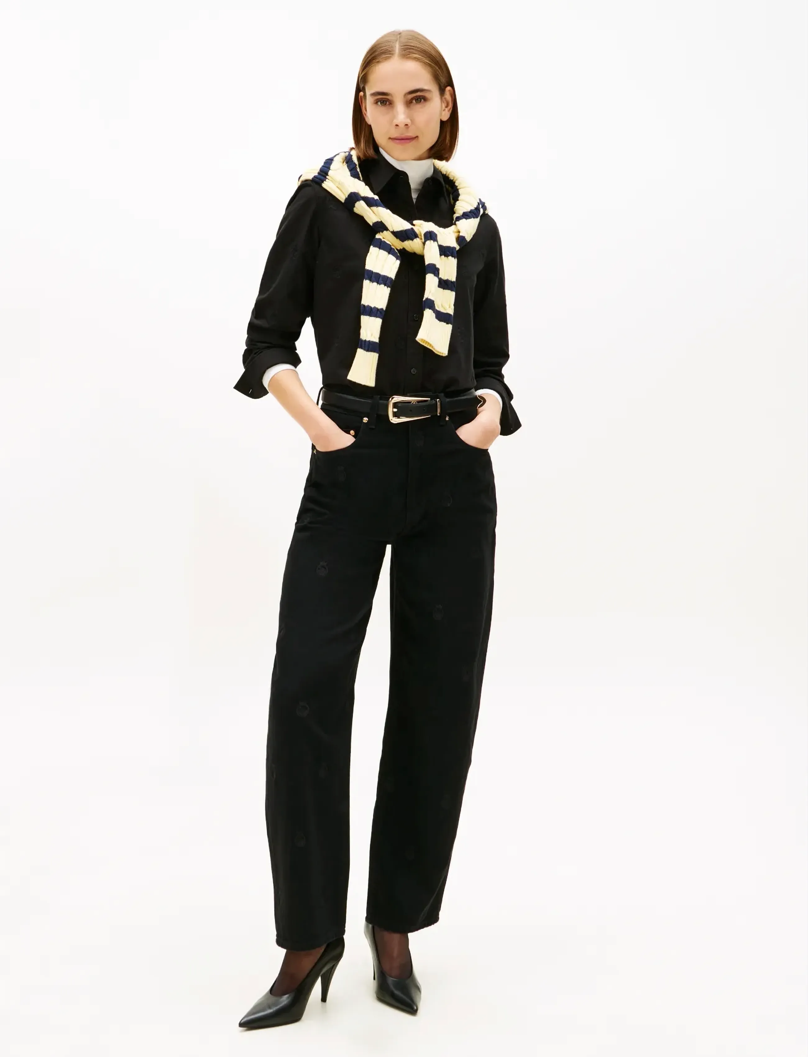 Tommy Hilfiger - OXFORD AOP RELAXED SHIRT - langærmede skjorter - black - 2