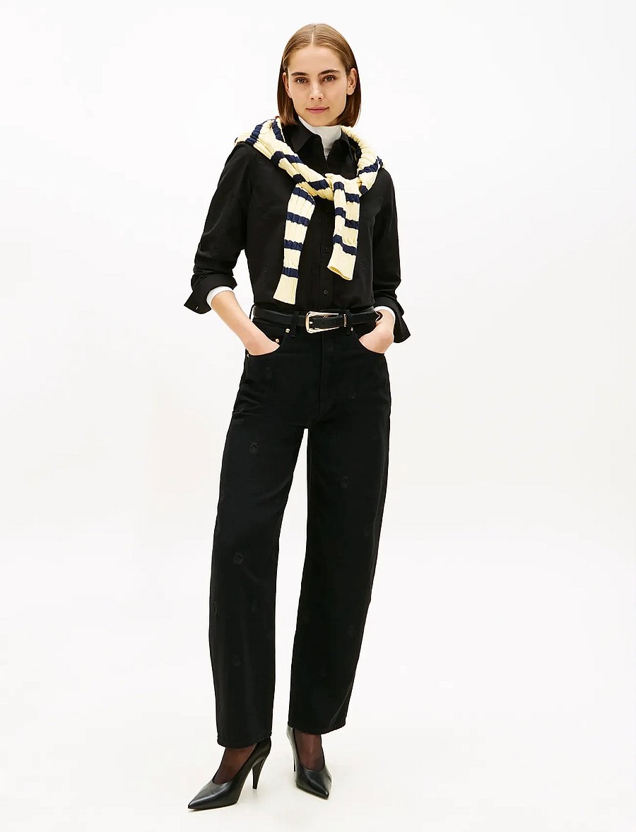 Tommy Hilfiger - OXFORD EMB RELAXED SHIRT - langärmlige hemden - black - 2