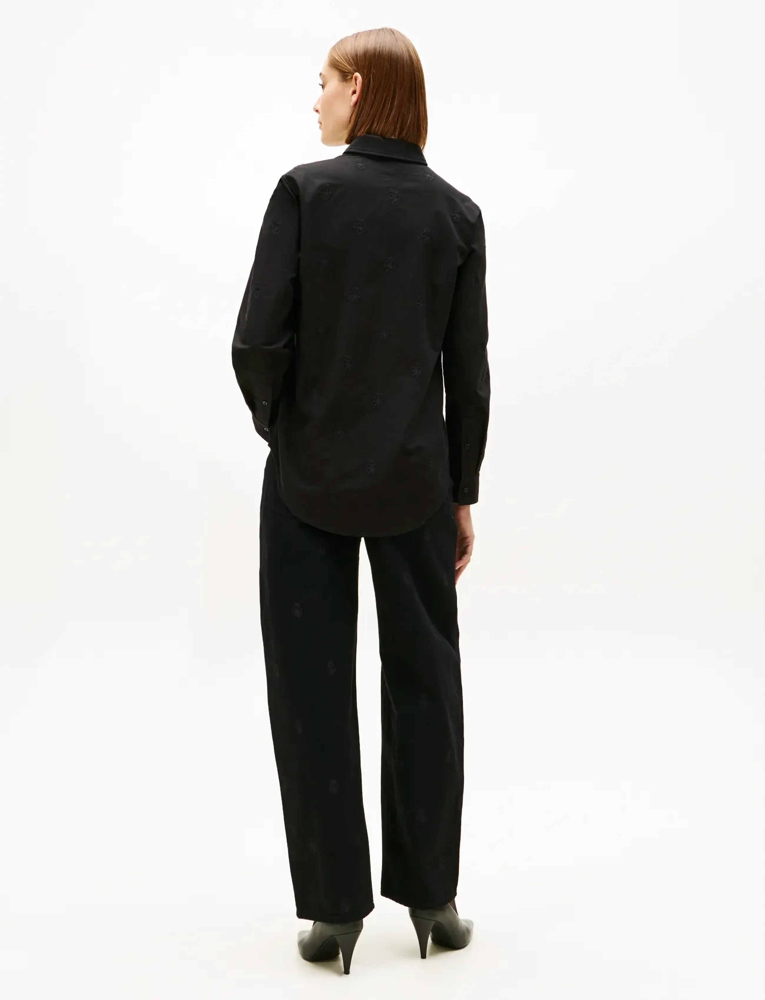 Tommy Hilfiger - OXFORD AOP RELAXED SHIRT - langærmede skjorter - black - 3