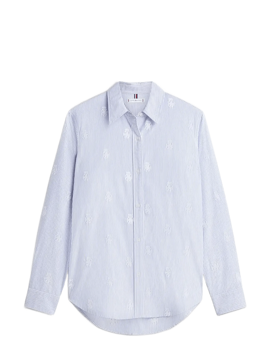 Tommy Hilfiger - OXFORD AOP RELAXED SHIRT - långärmade skjortor - classic ithaca mid blue - 1
