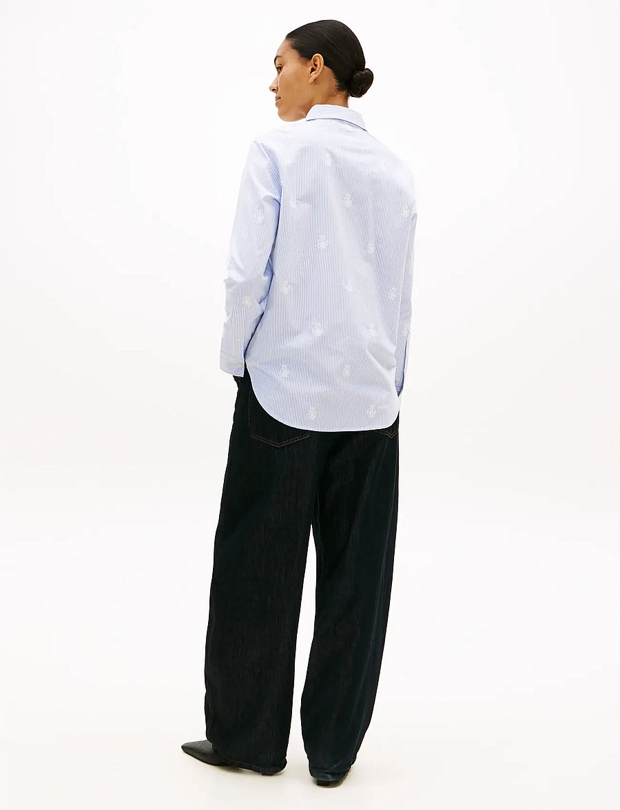 Tommy Hilfiger - OXFORD AOP RELAXED SHIRT - långärmade skjortor - classic ithaca mid blue - 3