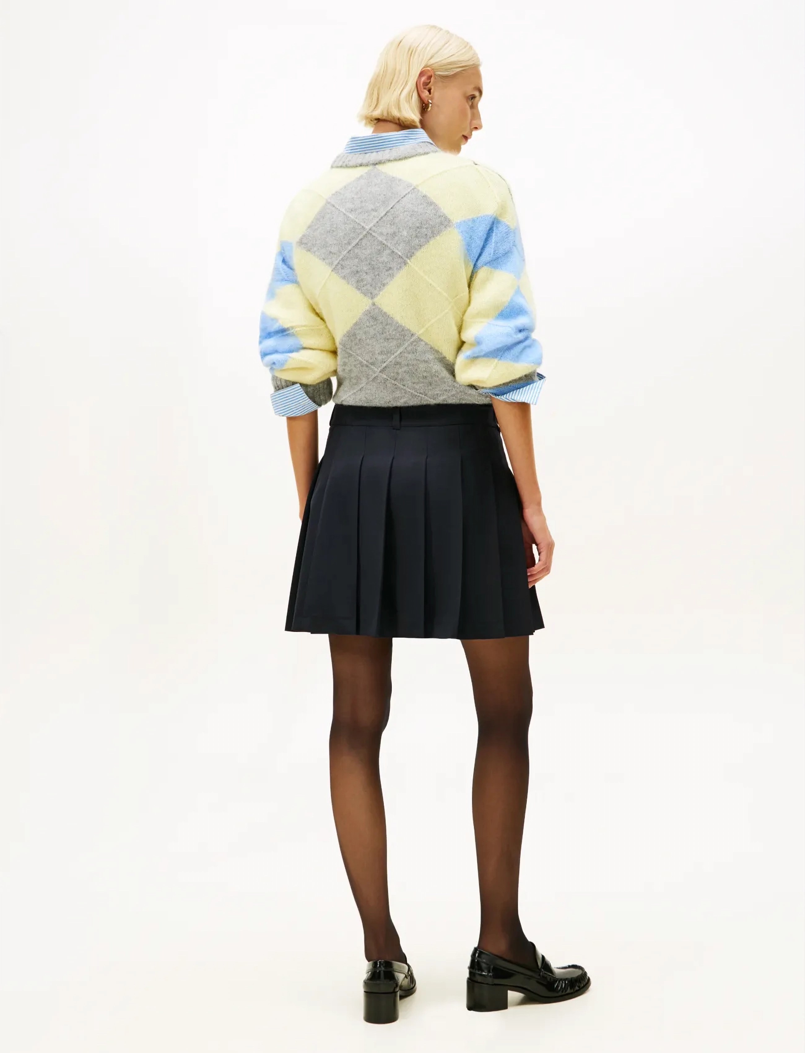 Tommy Hilfiger - TIMELESS WOOL PLEATED MINI SKIRT - minihameet - dark night navy - 2