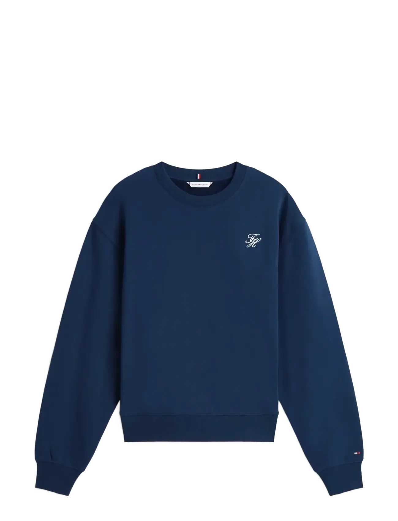 Tommy Hilfiger TH SCRIPT REG TERRY SWTSHRT - Tommy Hilfiger - DARK NIGHT NAVY / navy