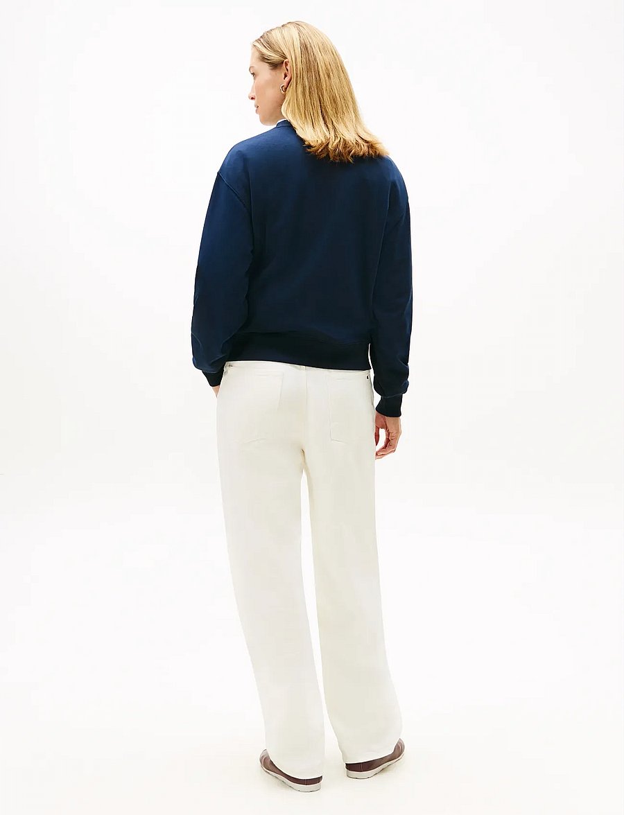 Tommy Hilfiger - TH SCRIPT REG TERRY SWTSHRT - sweatshirts - dark night navy - 3