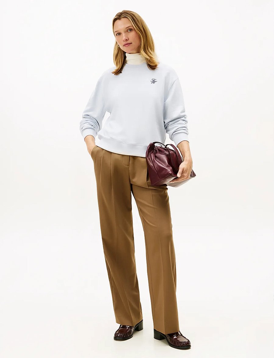 Tommy Hilfiger - TH SCRIPT REG TERRY SWTSHRT - igapäevane stiil - morning sky blue - 2