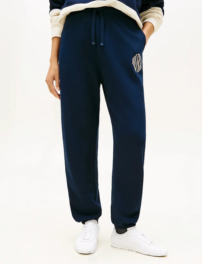 Tommy Hilfiger - VARSITY TERRY SWEATPANT - alltags-style - dark night navy - 0