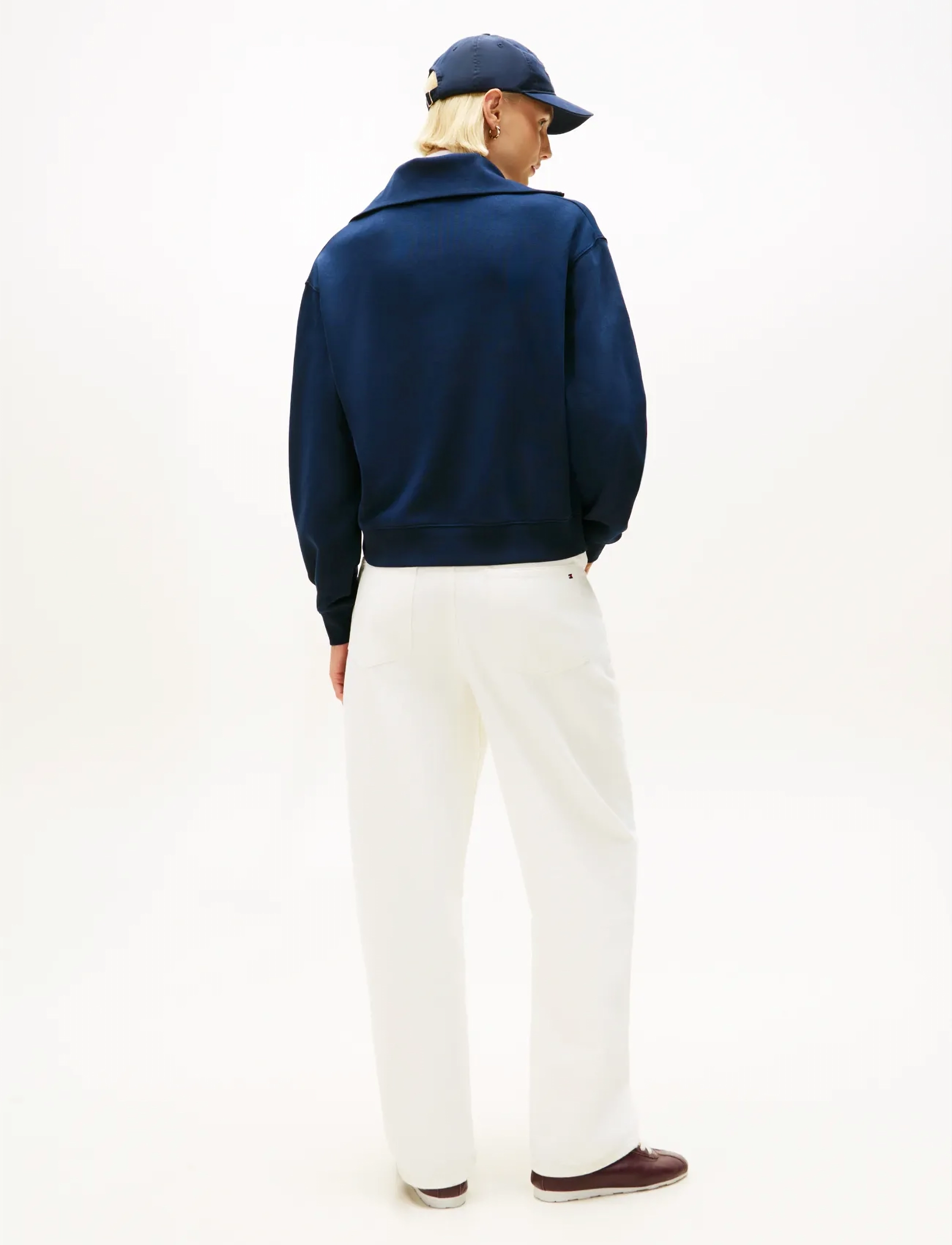 Tommy Hilfiger - TH SCRIPT HALF ZIP TERRY SWTSHRT - sweatshirts & hoodies - dark night navy - 3