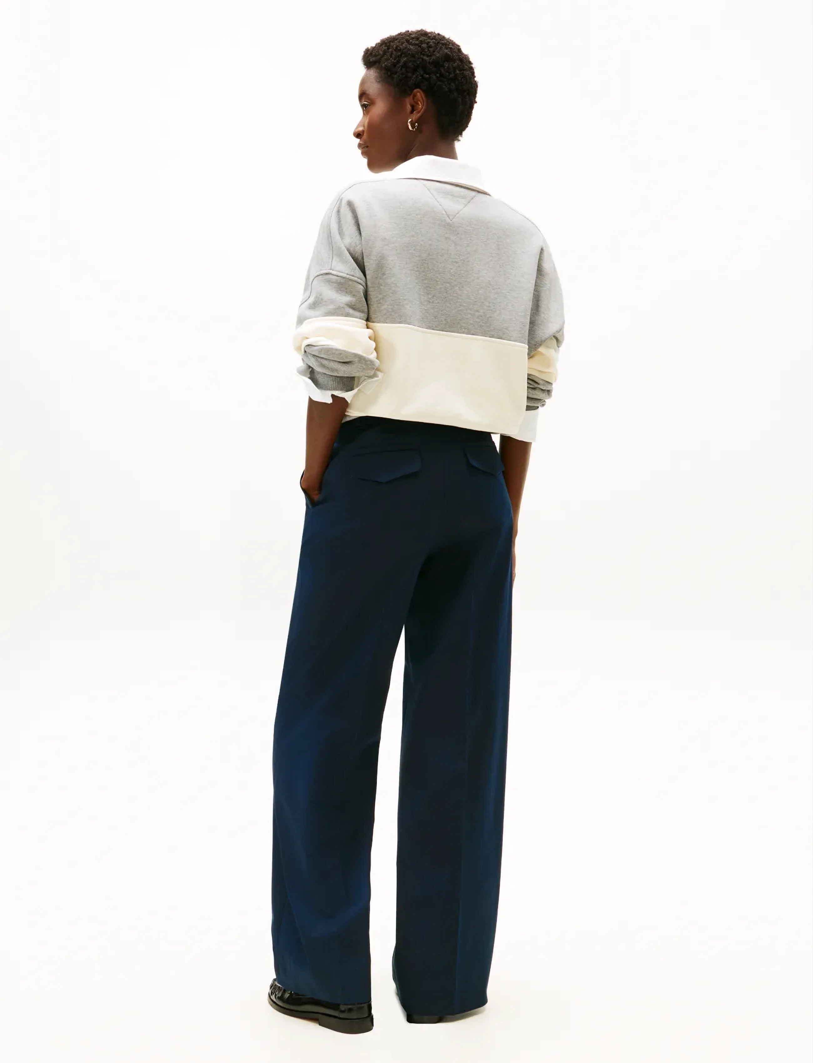 Tommy Hilfiger - COTTON WIDE LEG PANT - bukser med brede ben - dark night navy - 2