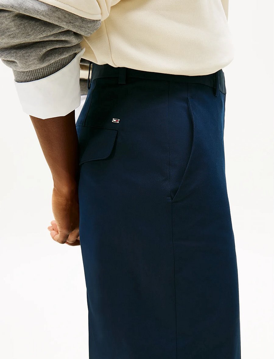 Tommy Hilfiger - COTTON WIDE LEG PANT - laia säärega püksid - dark night navy - 4